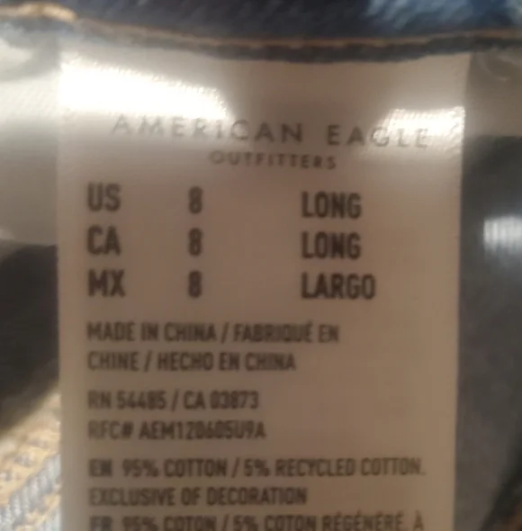 American Eagle Outfitters Light Blue Distressed Flare Jeans - Picture 4 of 5